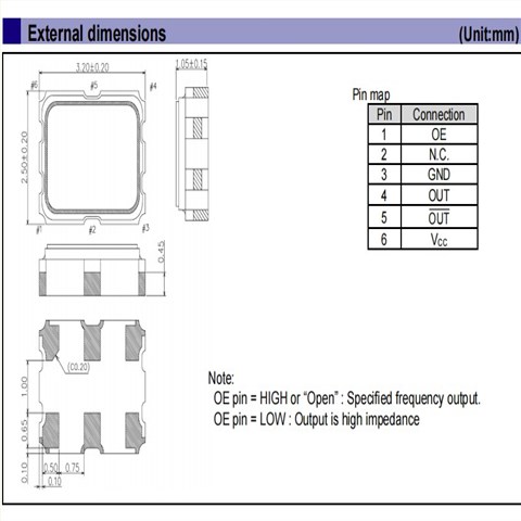 X1G0051410002,SG3225HBN差分振荡器,6GWIFI晶振,EPSON晶振