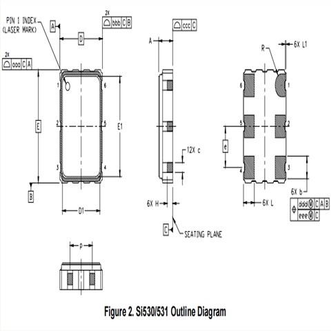 531FC106M250DG,6G无线晶振,Si531差分晶振,Skyworks振荡器