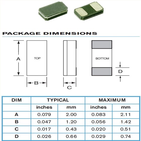 Statek通信晶振,CX16SCSM1-30.0M,30/10/-/S,6pF,2012mm,CX16,30MHZ
