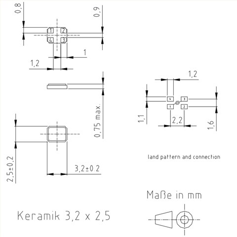 XMP-8100系列晶振,XMP-8135-1A-12pF-32MHz,3225mm,KVG晶振品牌