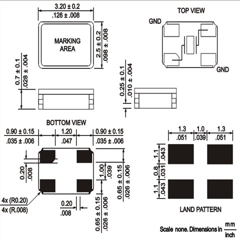 3225mm,24MHZ,RH100-24.000-18-T,Rubyquartz晶振品牌