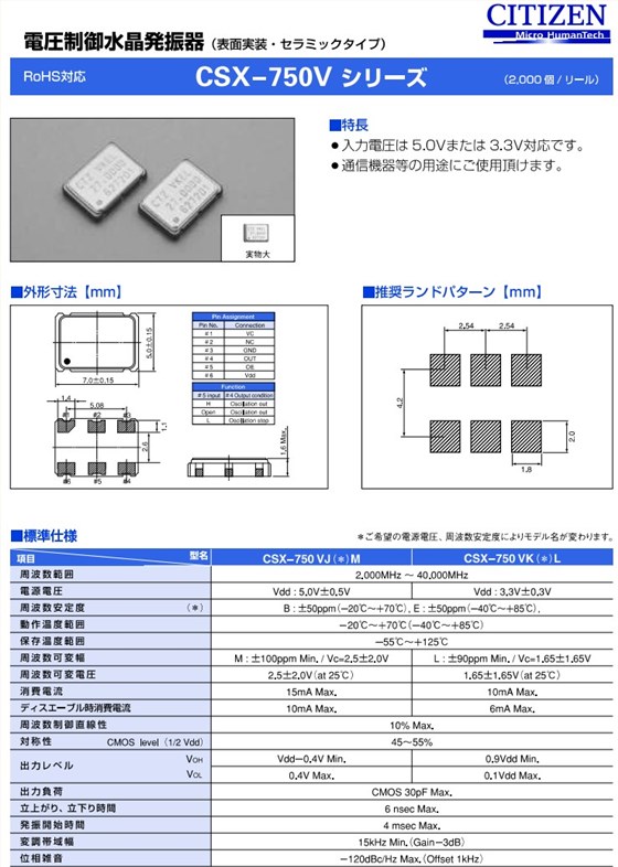 CSX-750V规格