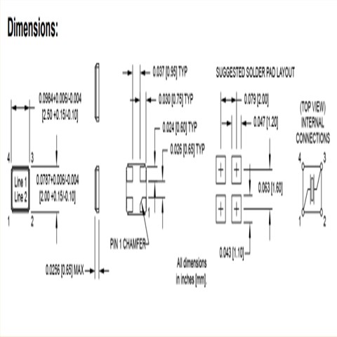 M1252S043 32.000000|M1252|四脚贴片晶振|±20 ppm