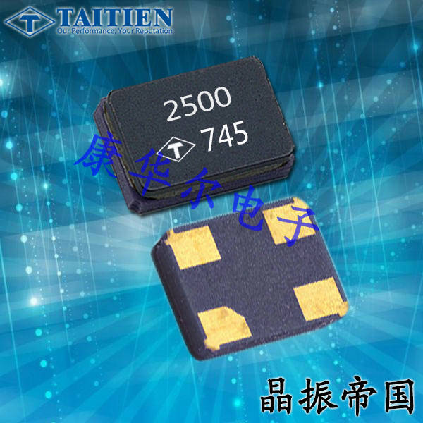 台湾TAITIEN晶振X2,X2CGGCSANF-25.000000晶体谐振器