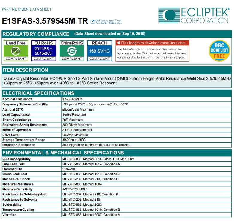 E1SFAS-3.579545M TR