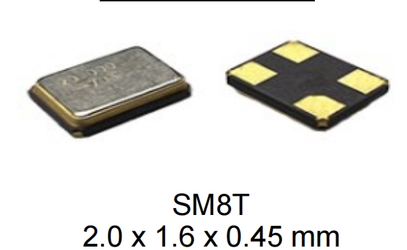6G蓝牙晶振 SM8T-16-20.0M-20H1LP Pletronics无源晶体