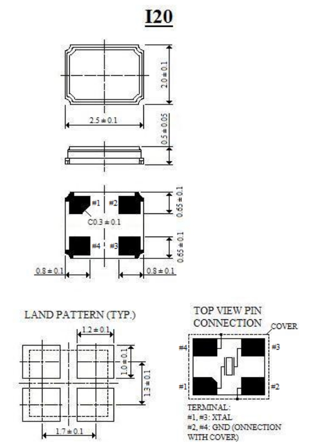 I2010-20.000-16,2520mm,I20系列晶振,ITTI小体积晶振